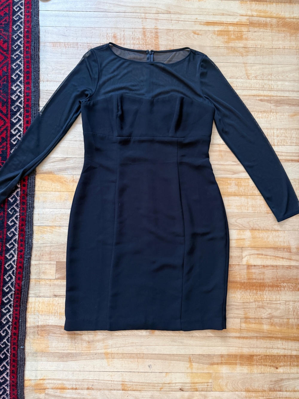 Black Long Sleeve Sheath Dress